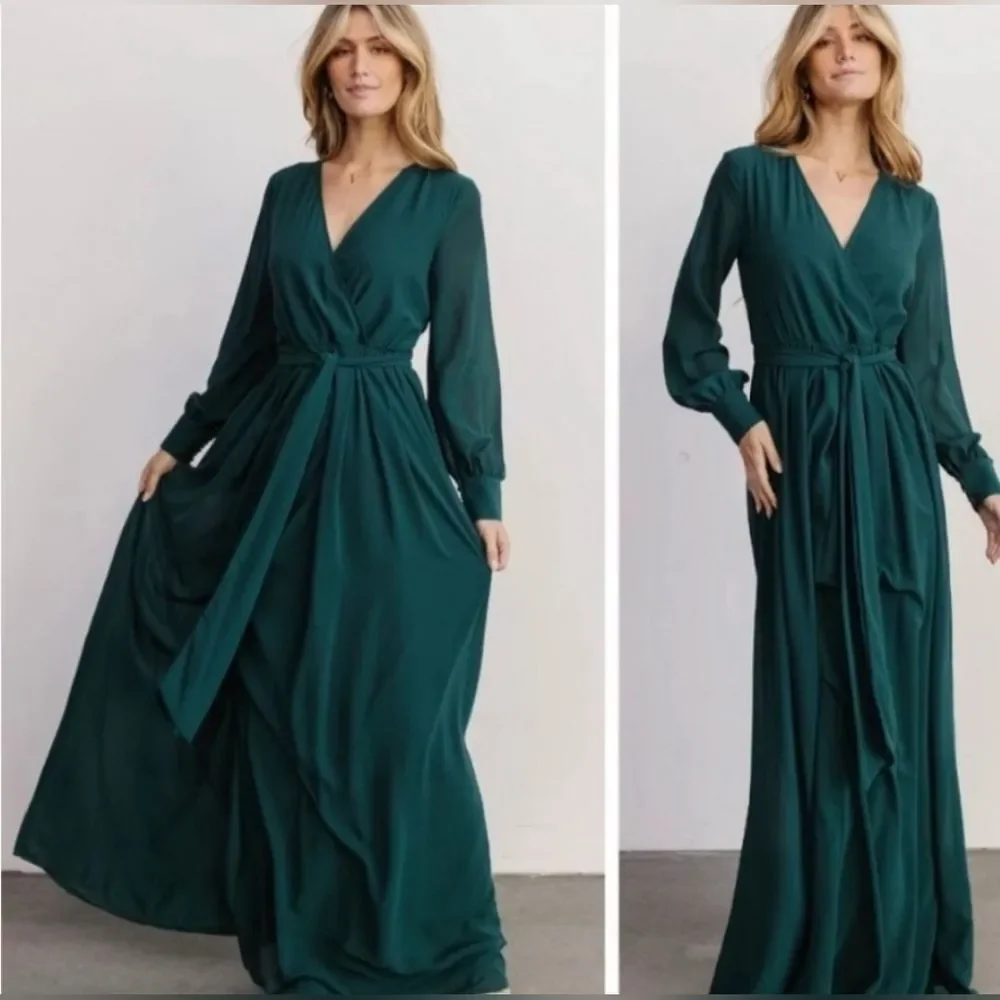NWT Baltic Born Lydia Dress in Hunter Green - Size XS